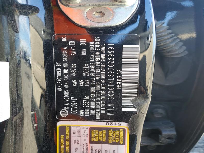 2018 Kia Optima მანქანა იყიდება აუქციონზე, vin: 5XXGT4L39JG229991, აუქციონის ნომერი: 78776585