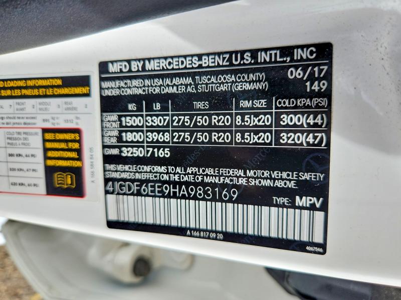 Продаж на аукціоні авто 2017 Mercedes-benz Gls, vin: 4JGDF6EE9HA983169, номер лоту: 77385275