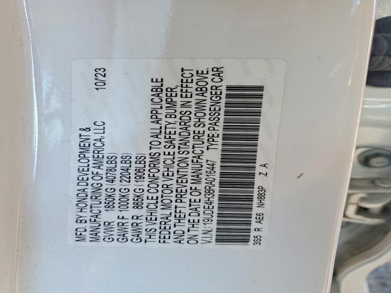 77536655 :رقم المزاد ، 19UDE4H38RA016447 vin ، 2024 Acura Integra A- مزاد بيع