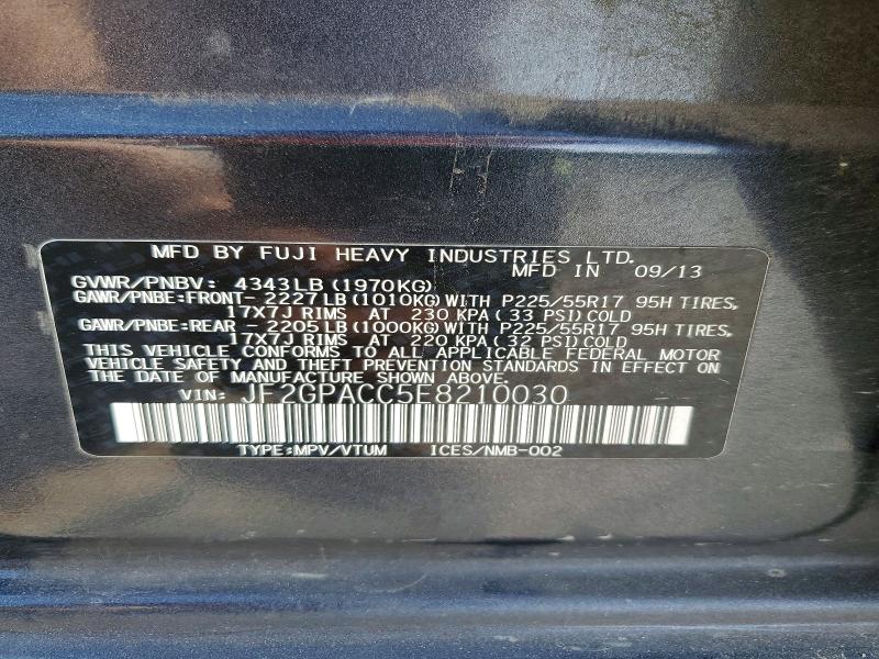 Aukcja sprzedaży 2014 Subaru Xv Crosstrek, vin: JF2GPACC5E8210030, numer aukcji: 76827475