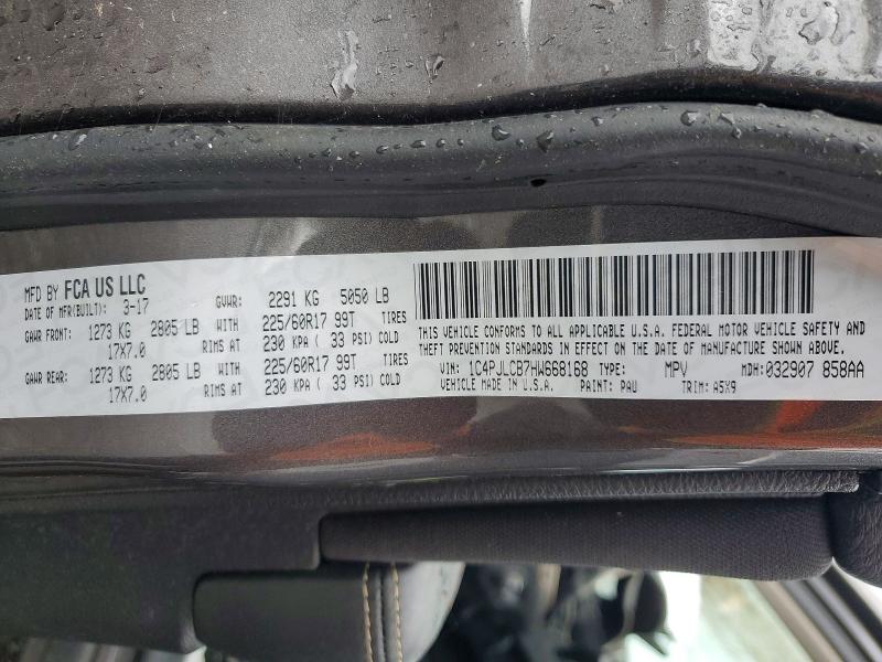 Продажа на аукционе авто 2017 Jeep Cherokee, vin: 1C4PJLCB7HW668168, номер лота: 76736025