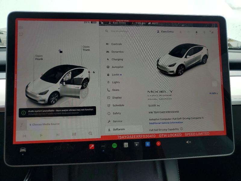 Aukcja sprzedaży 2024 Tesla Model Y, vin: 7SAYGAEEXRF030410, numer aukcji: 77121805