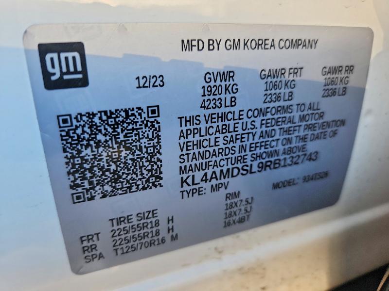 Aukcja sprzedaży 2024 Buick Encore Gx, vin: KL4AMDSL9RB132743, numer aukcji: 74932655