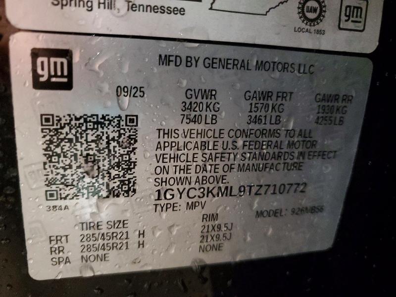 77382325 :رقم المزاد ، 1GYC3KML9TZ710772 vin ، 2026 Cadillac Vistiq مزاد بيع