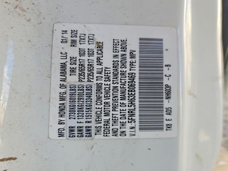 77359625 :رقم المزاد ، 5FNRL5H63EB069469 vin ، 2014 Honda Odyssey مزاد بيع