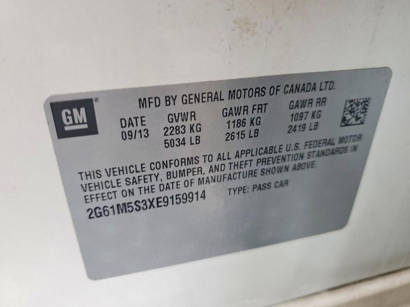 Продаж на аукціоні авто 2014 Cadillac Xts, vin: 2G61M5S3XE9159914, номер лоту: 77211425