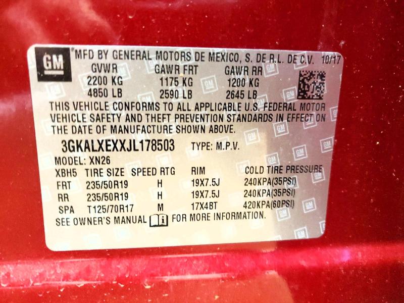 77500245 :رقم المزاد ، 3GKALXEXXJL178503 vin ، 2018 Gmc Terrain مزاد بيع