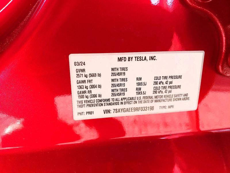 Aukcja sprzedaży 2024 Tesla Model Y, vin: 7SAYGAEE9RF033198, numer aukcji: 76213035
