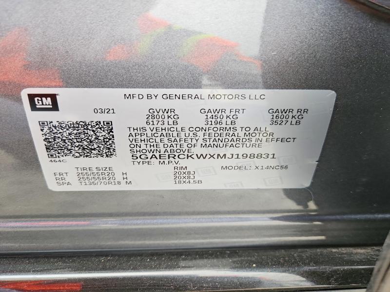 Продаж на аукціоні авто 2021 Buick Enclave, vin: 5GAERCKWXMJ198831, номер лоту: 75429195