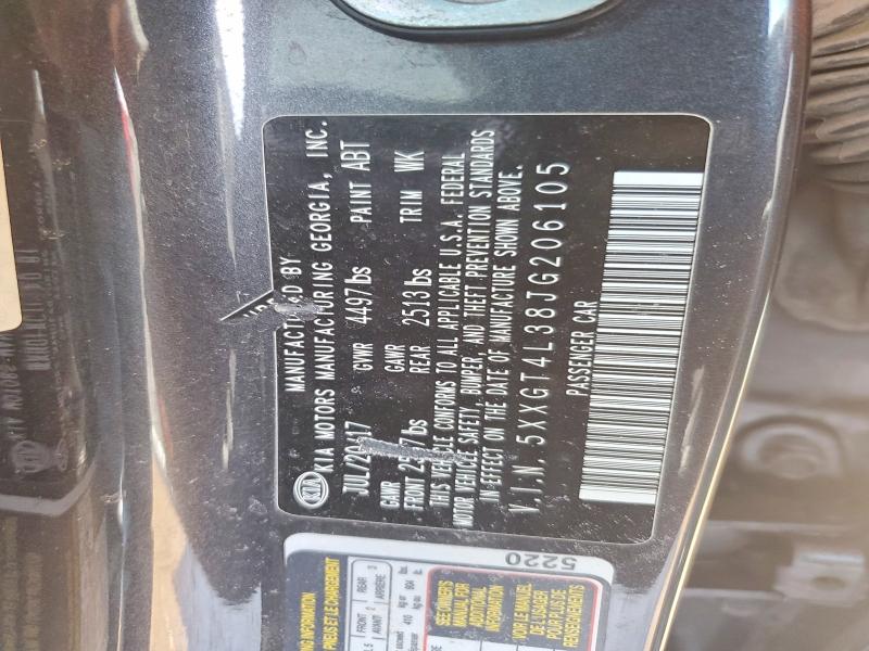 79456105 :رقم المزاد ، 5XXGT4L38JG206105 vin ، 2018 Kia Optima مزاد بيع