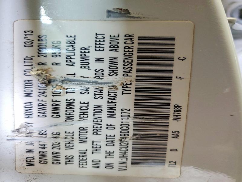 Продажа на аукционе авто 2013 Acura Tsx, vin: JH4CU2F49DC011072, номер лота: 78660305