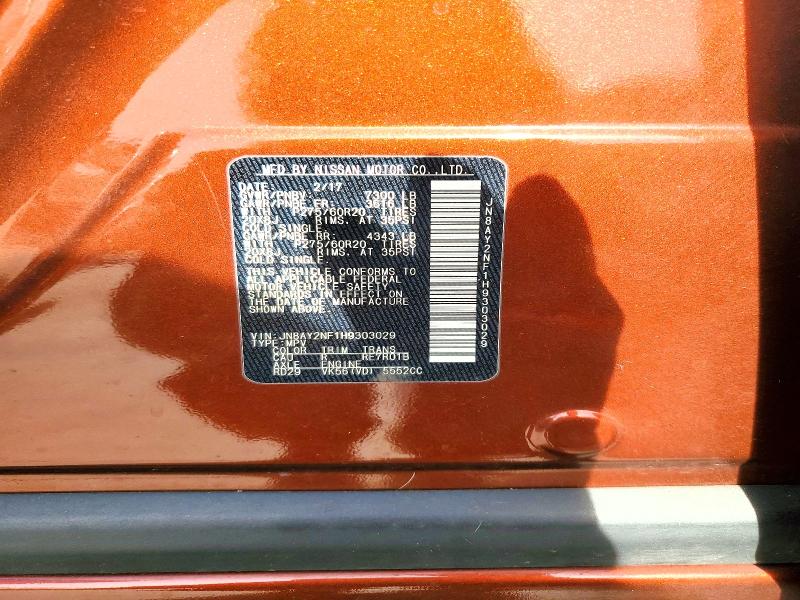 Aukcja sprzedaży 2017 Nissan Armada, vin: JN8AY2NF1H9303029, numer aukcji: 78557425
