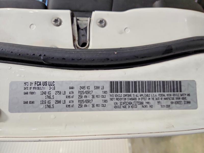 75206005 :رقم المزاد ، 3C4PDCAB4JT275900 vin ، 2018 Dodge Journey مزاد بيع