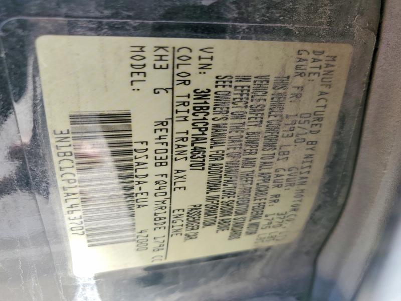 Продажа на аукционе авто 2010 Nissan Versa, vin: 3N1BC1CP1AL463707, номер лота: 78715735