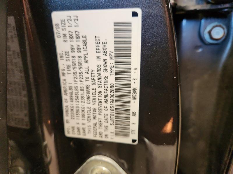 Продажа на аукционе авто 2009 Acura Rdx, vin: 5J8TB18519A002880, номер лота: 77271155