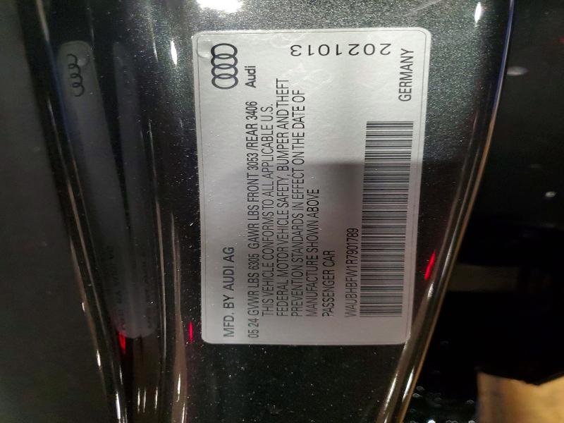 2024 Audi Rs E-tron Gt მანქანა იყიდება აუქციონზე, vin: WAUBHBFW1R7901789, აუქციონის ნომერი: 76567365