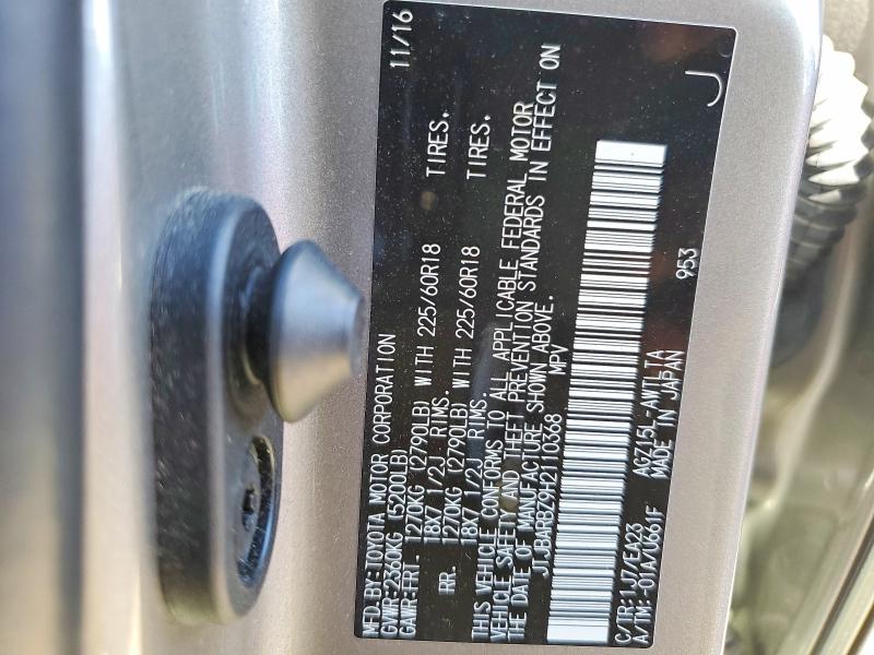 Aukcja sprzedaży 2017 Lexus Nx, vin: JTJBARBZ9H2110368, numer aukcji: 77714775