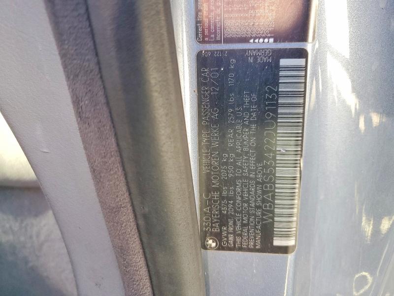 Продаж на аукціоні авто 2002 Bmw 330, vin: WBABS53422JU91132, номер лоту: 76435305