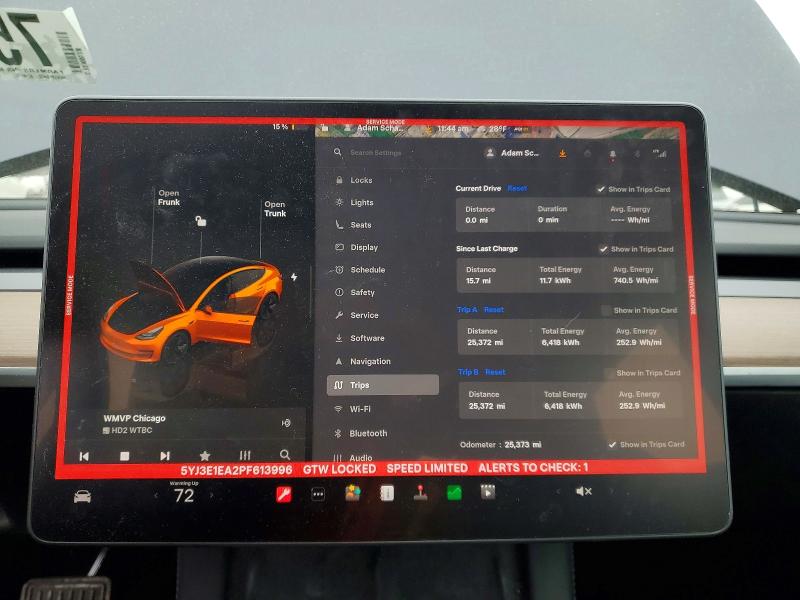 2023 Tesla Model 3 მანქანა იყიდება აუქციონზე, vin: 5YJ3E1EA2PF613996, აუქციონის ნომერი: 75921185