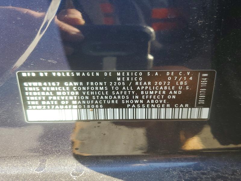 Продажа на аукционе авто 2015 Volkswagen Golf, vin: 3VW217AU4FM018066, номер лота: 78177475