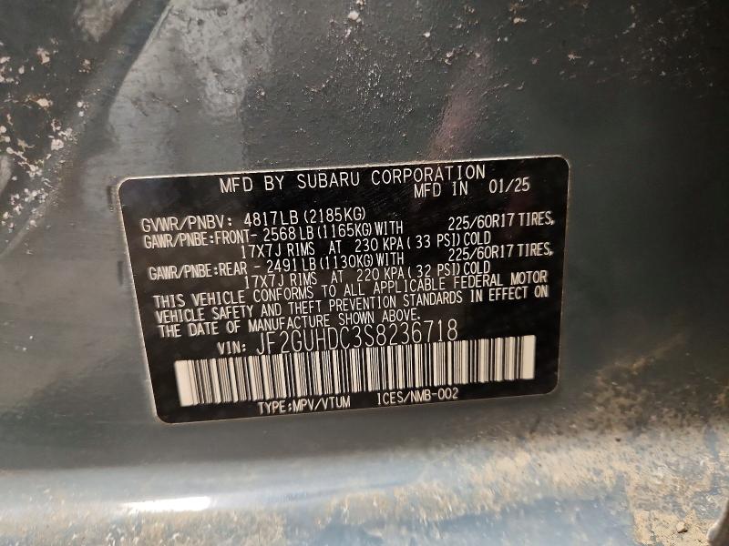 Aukcja sprzedaży 2025 Subaru Crosstrek, vin: JF2GUHDC3S8236718, numer aukcji: 77399335