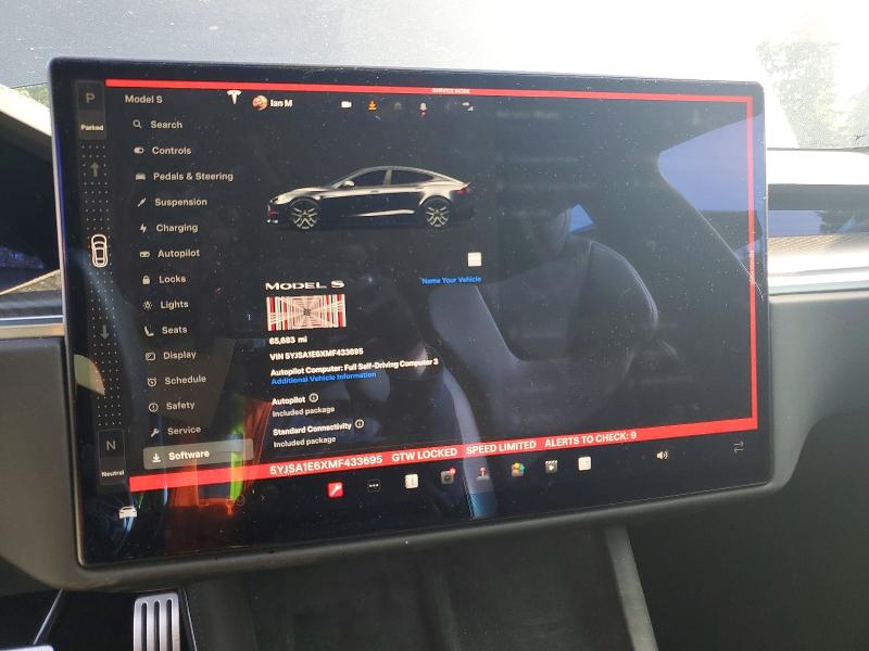 75874885 :رقم المزاد ، 5YJSA1E6XMF433695 vin ، 2021 Tesla Model S مزاد بيع