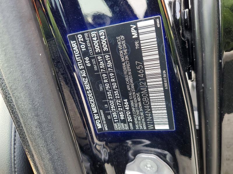 2021 Mercedes-benz Gla მანქანა იყიდება აუქციონზე, vin: W1N4N4GB0MJ214657, აუქციონის ნომერი: 78484395