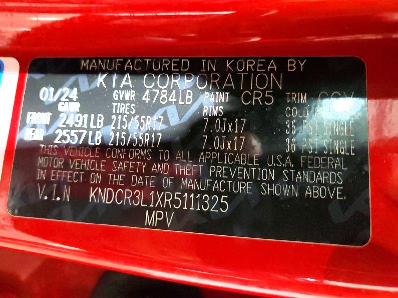 Aukcja sprzedaży 2024 Kia Niro Ev, vin: KNDCR3L1XR5111325, numer aukcji: 77872105