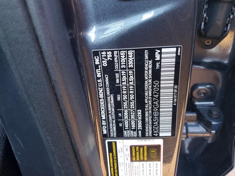 Продажа на аукционе авто 2016 Mercedes-benz Gle, vin: 4JGDA5HB9GA747050, номер лота: 76441675