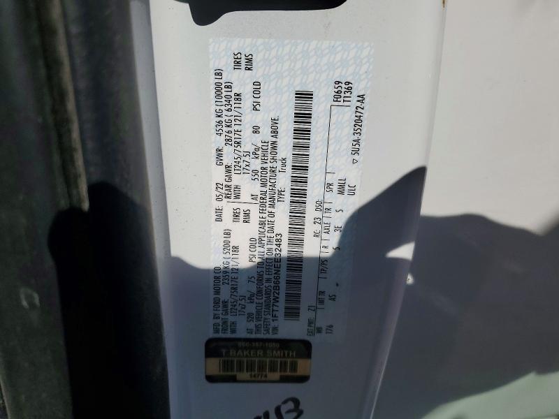 76379005 :رقم المزاد ، 1FT7W2B66NEE32483 vin ، 2022 Ford F-250 مزاد بيع