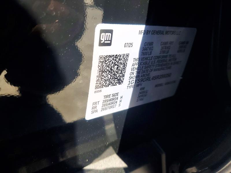 Aukcja sprzedaży 2025 Cadillac Escalade, vin: 1GYS9GRL4SR359350, numer aukcji: 76642475