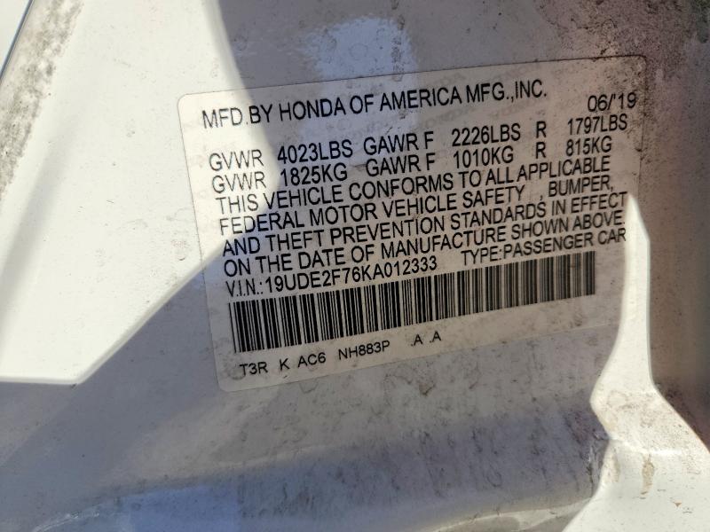 Aukcja sprzedaży 2019 Acura Ilx, vin: 19UDE2F76KA012333, numer aukcji: 75903075