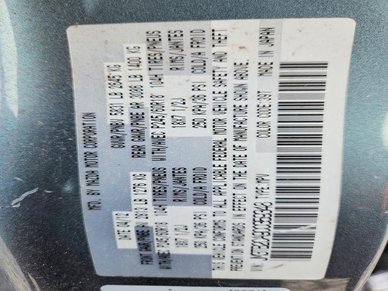Aukcja sprzedaży 2012 Mazda Cx-9, vin: JM3TB2CA9C0359348, numer aukcji: 78853275