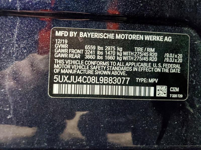 Продажа на аукционе авто 2020 Bmw X5, vin: 5UXJU4C08L9B83077, номер лота: 75276375