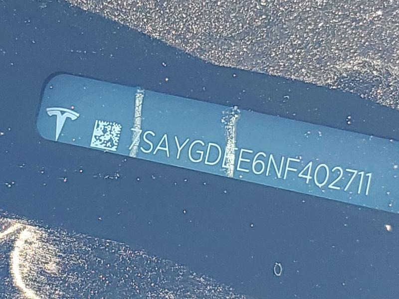 Продаж на аукціоні авто 2022 Tesla Model Y, vin: 7SAYGDEE6NF402711, номер лоту: 76643695