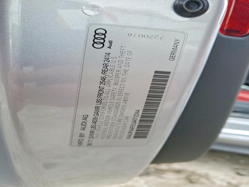 2018 Audi S5 მანქანა იყიდება აუქციონზე, vin: WAUP4AF53JA012244, აუქციონის ნომერი: 76405665
