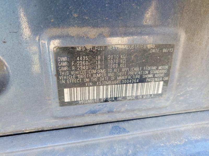 Aukcja sprzedaży 2014 Subaru Legacy, vin: 4S3BMBA66E3004264, numer aukcji: 78303035