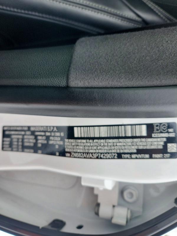 2023 Maserati Grecale მანქანა იყიდება აუქციონზე, vin: ZN682AVA3P7429072, აუქციონის ნომერი: 74847005