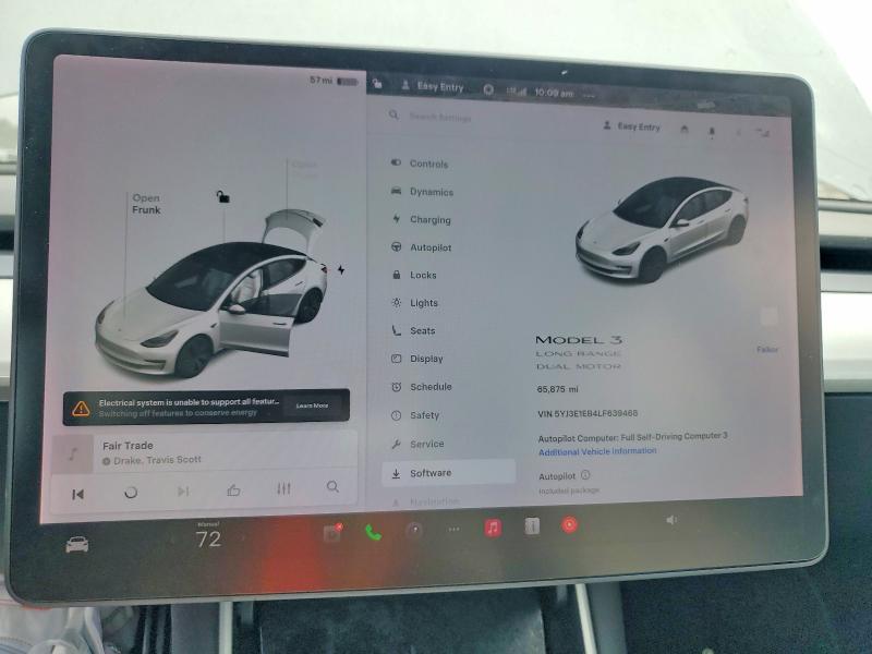 Aukcja sprzedaży 2020 Tesla Model 3, vin: 5YJ3E1EB4LF639468, numer aukcji: 79052175