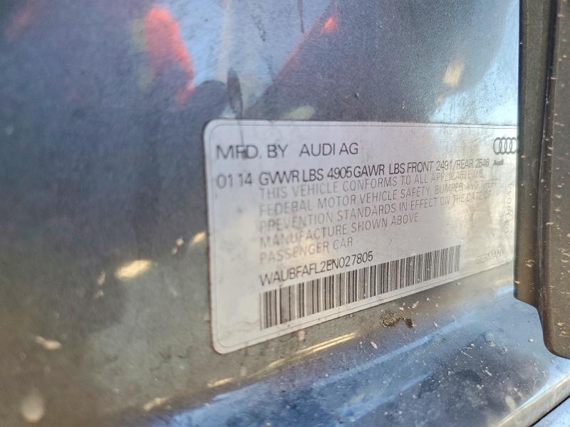 Продажа на аукционе авто 2014 Audi A4, vin: WAUBFAFL2EN027805, номер лота: 77703585