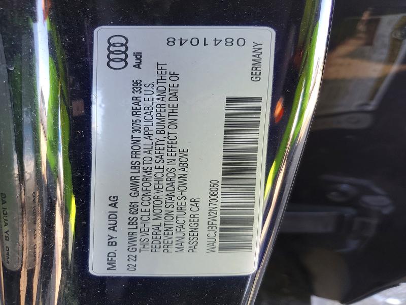 Продаж на аукціоні авто 2022 Audi E-tron Gt, vin: WAUCJBFW2N7008050, номер лоту: 76149165
