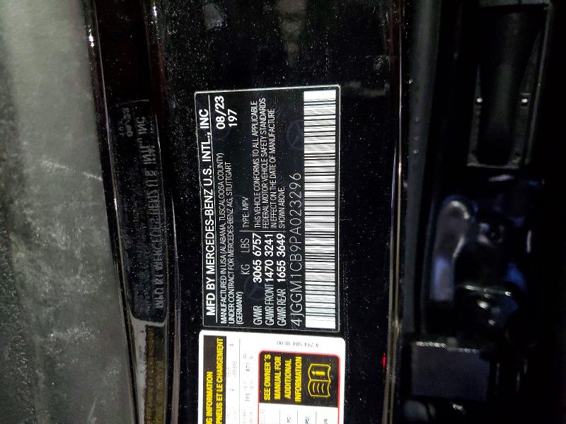 74348765 :رقم المزاد ، 4JGGM1CB9PA023296 vin ، 2023 Mercedes-benz Eqe Suv مزاد بيع