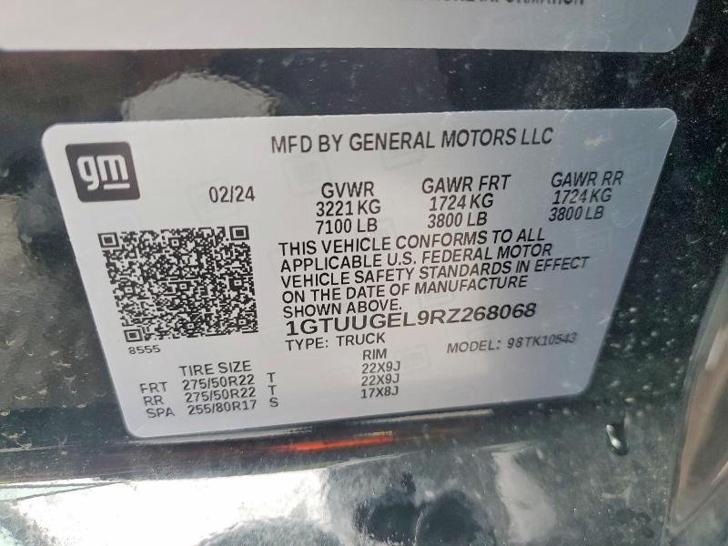 2024 Gmc Sierra მანქანა იყიდება აუქციონზე, vin: 1GTUUGEL9RZ268068, აუქციონის ნომერი: 77734705