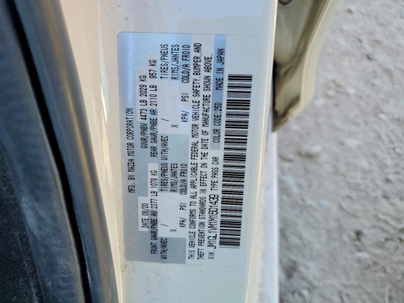 2021 Mazda 6 მანქანა იყიდება აუქციონზე, vin: JM1GL1VM1M1601439, აუქციონის ნომერი: 79071685