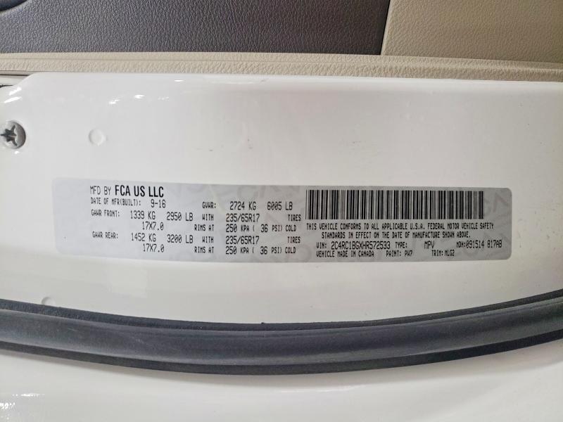 Продажа на аукционе авто 2017 Chrysler Pacifica, vin: 2C4RC1BGXHR572533, номер лота: 77237985