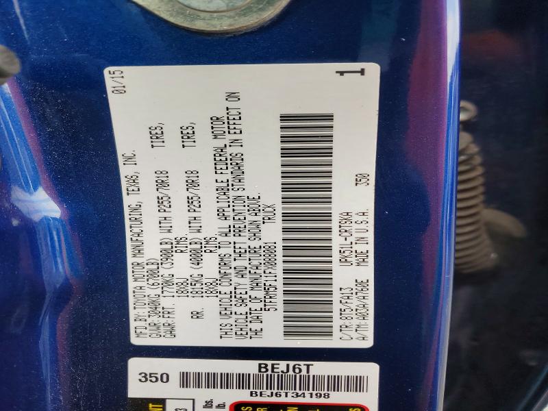 Продаж на аукціоні авто 2015 Toyota Tundra, vin: 5TFRM5F11FX088081, номер лоту: 77781315