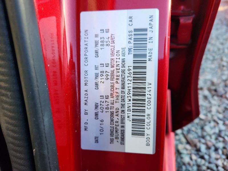 Aukcja sprzedaży 2017 Mazda 3, vin: JM1BN1W39H1123691, numer aukcji: 78474735