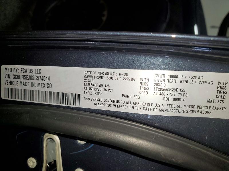 2025 Ram 2500 მანქანა იყიდება აუქციონზე, vin: 3C6UR5EJ0SG574514, აუქციონის ნომერი: 75476195