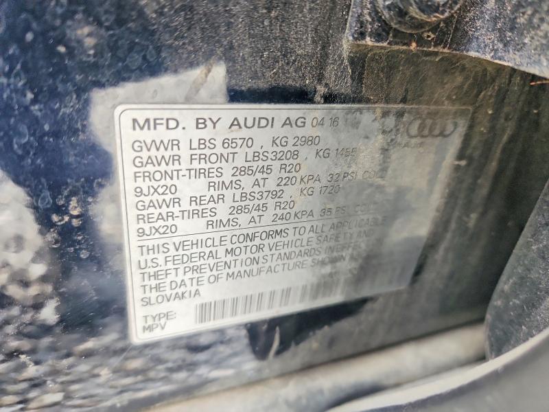 Aukcja sprzedaży 2017 Audi Q7, vin: WA1LAAF74HD015040, numer aukcji: 74878725