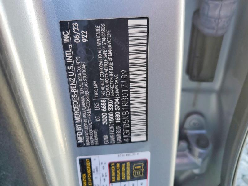 77115705 :رقم المزاد ، 4JGFB5KB1RB017189 vin ، 2024 Mercedes-benz Gle مزاد بيع